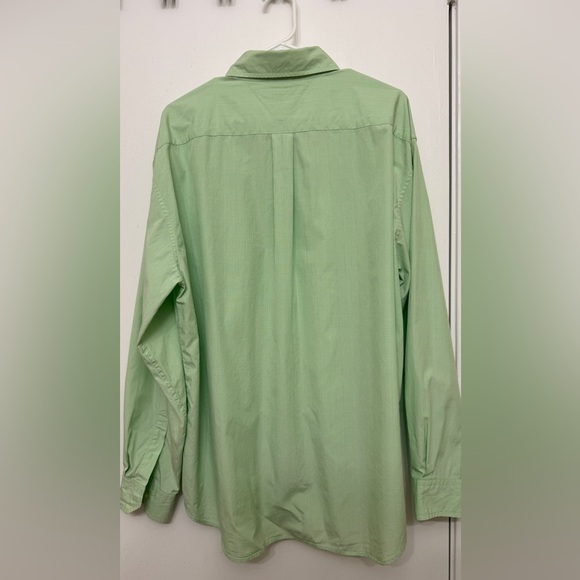 Tommy Hilfiger Golf Men XL Green Button Down Shirt Long Sleeve Cotton - Picture 2 of 9